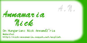 annamaria nick business card